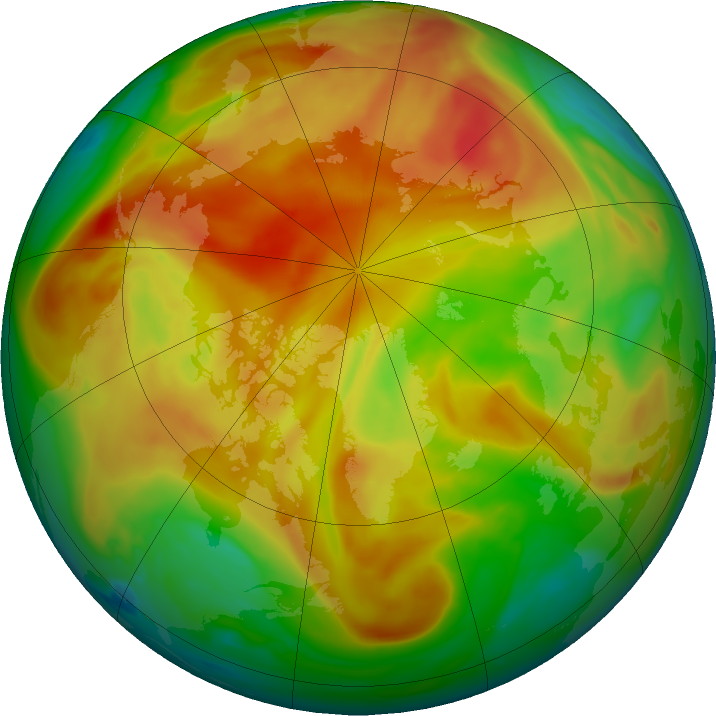 Arctic ozone map for 15 April 2023